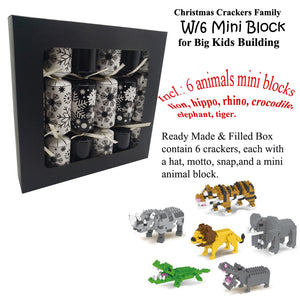 Christmas Cracker Family w/Mini Animal Building Blocks for bigger Kids