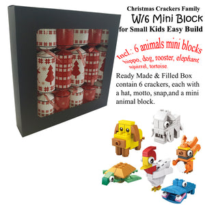 Christmas Cracker Family w/Mini Animal Building Blocks for Small Kids