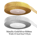 Metallic Ribbon Gold Silver