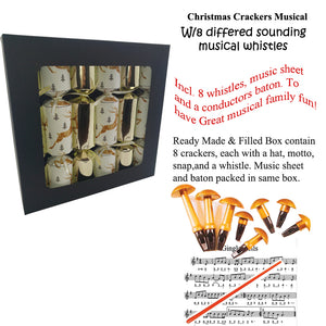 Christmas Cracker Family w/Musical Whistle Set